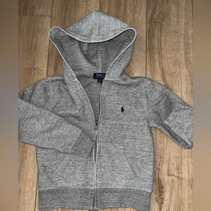 Mint Boys Polo Ralph Lauren Heather Grey Full Zip Coat Hoodie US 8 Mint